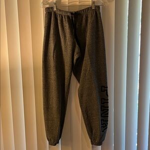 Women’s  Dark Gray Jogger Pants  by PINK!!!Comfortable Elastic Waist